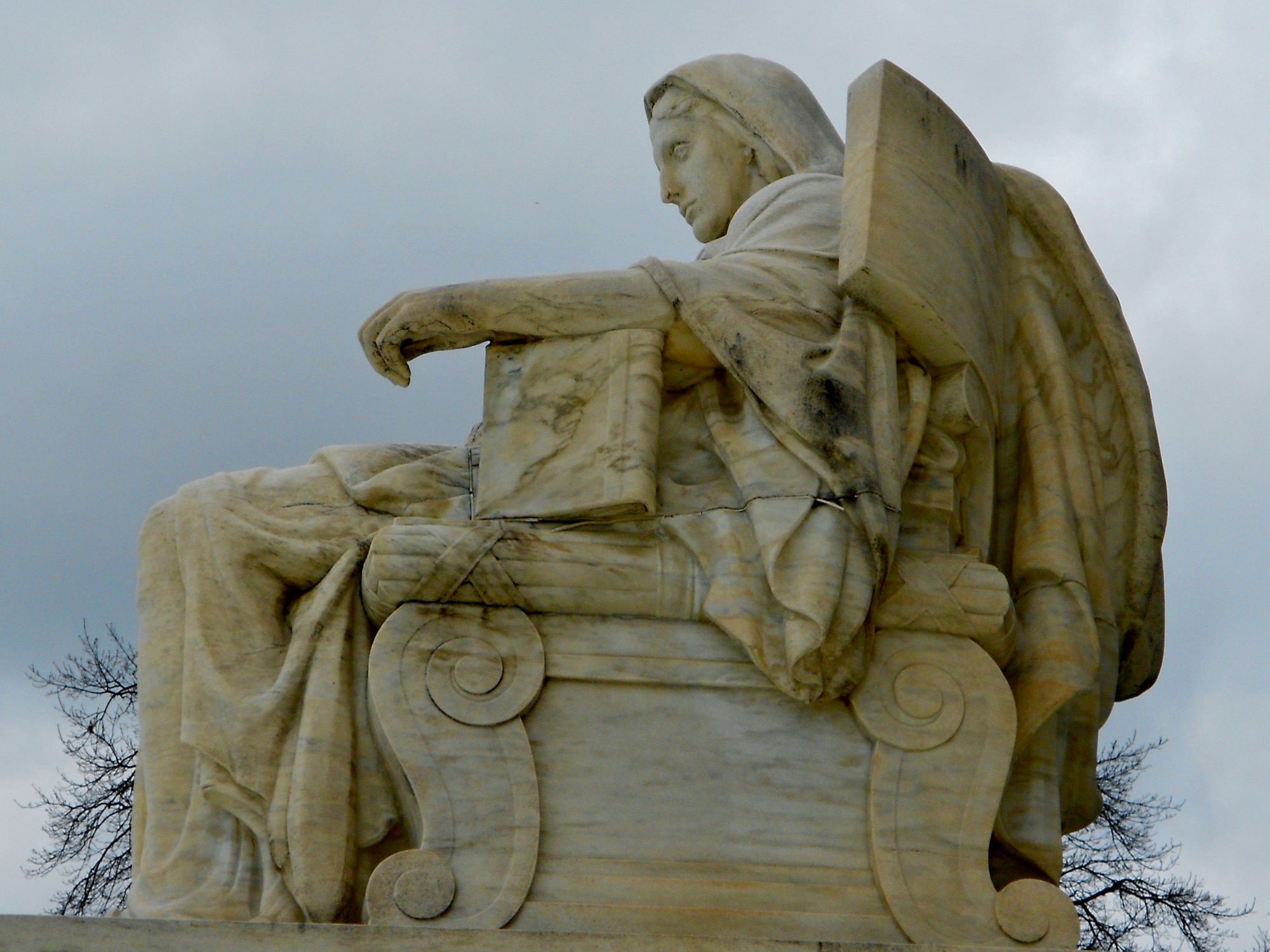Contemplation of Justice, the marble statue beside the steps of the United States Supreme Court.